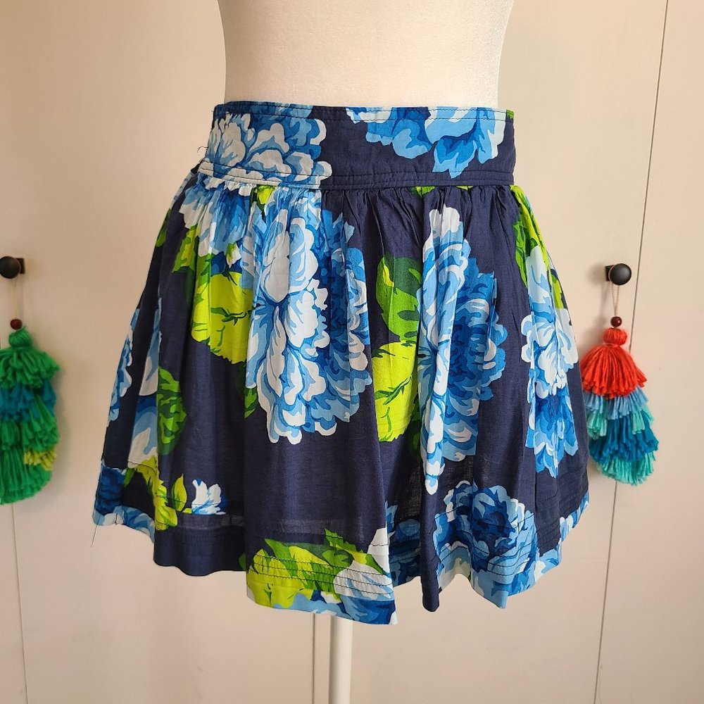Abercrombie and Fitch Preppy Navy Floral Skirt